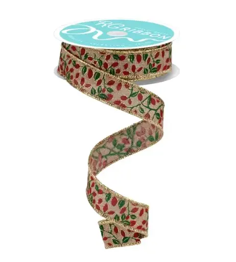 [RGF1700C2] Listón Navideño - Mini Berries