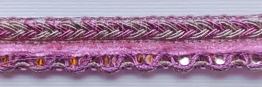 [5550] MH - Tira Lurex y Terciopelo 5/8" - Rosa