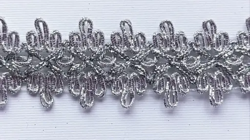 [LR'1089'PL] MH - Tira Lurex 3cm - Plata.