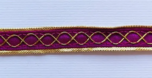 [TH'N'1'MAG] MH - Tira Hindú 3/8" - Oro y Magenta.