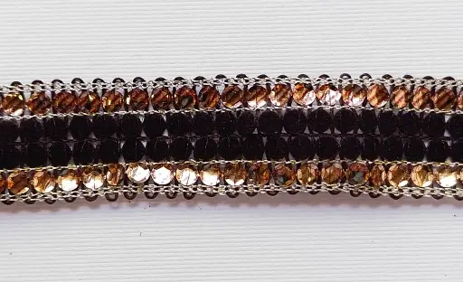 [5556] MH - Tira Hindú 7/8" - Terciopelo Café