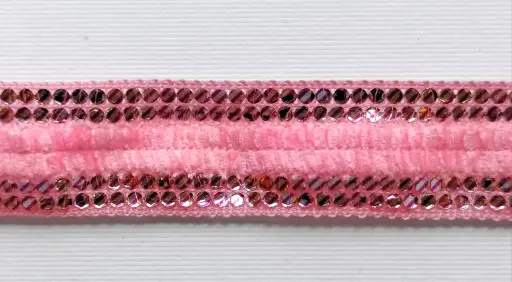 [LR'8088'ROSA] MH - Tira Hindú 7/8" - Terciopelo Rosa