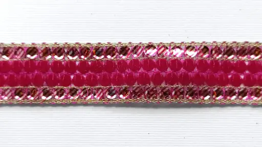 [LR'6045'FUCSIA] MH - Tira Hindú 7/8" - Terciopelo Fucsia.