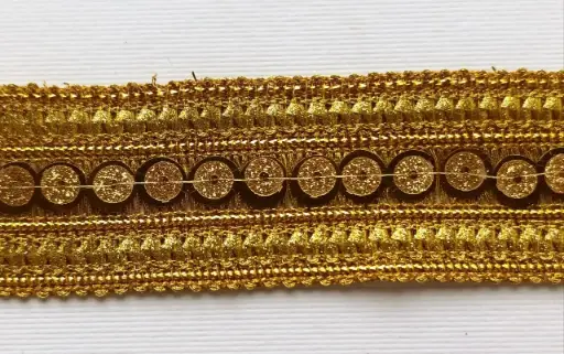 [LR'6060'ORO] MH - Tira Metalica 3 cm - Lentejuelas Oro