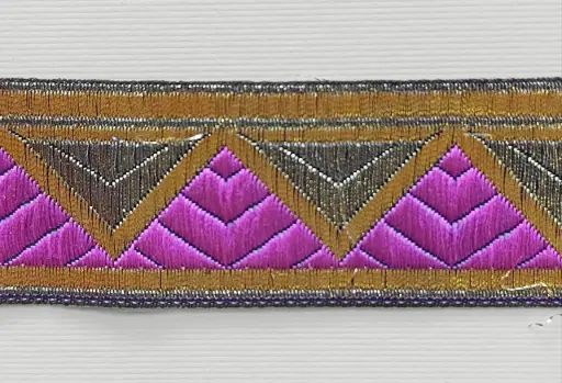 [TL'FL'7614'OR] MH - Tira Multicolor 3 cm - Piramidal Oro y Rosa