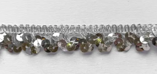 [LR'1490'PLATA] MH - Tira Lentejuelas 5/8" - Plata.