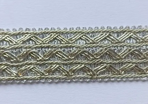 [LR'GH'1091'P] MH - Tira Lurex 3.8 cm - Plata