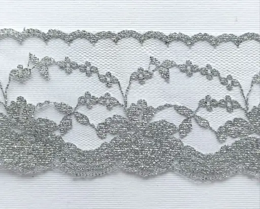 [EN'284'NSJ'PL] MH - Tira Encaje 6cm - Plata.