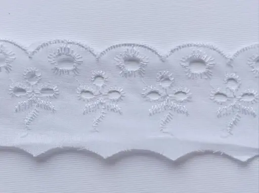 [TCL'17512A'BLANCO] MH - Tira Bordada 5cm - Blanco.