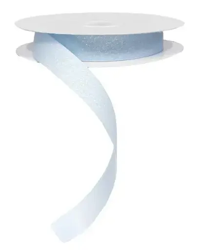 [RJ200103] Listón con Escarcha - Celeste Claro