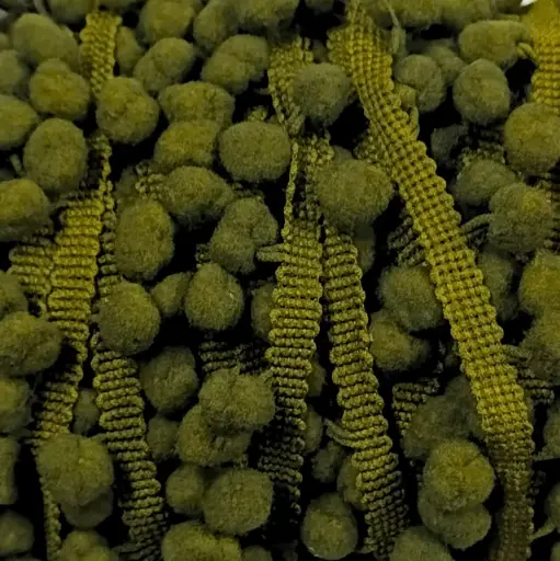 [4887] Tira Pom Pom - Verde Oliva