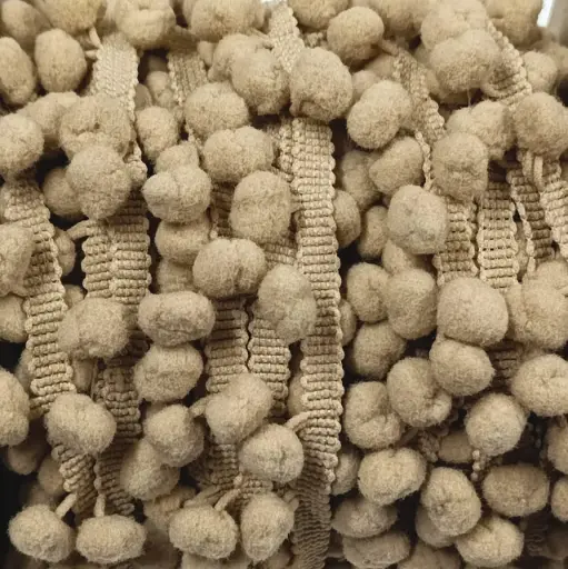 [4888] Tira Pom Pom - Beige
