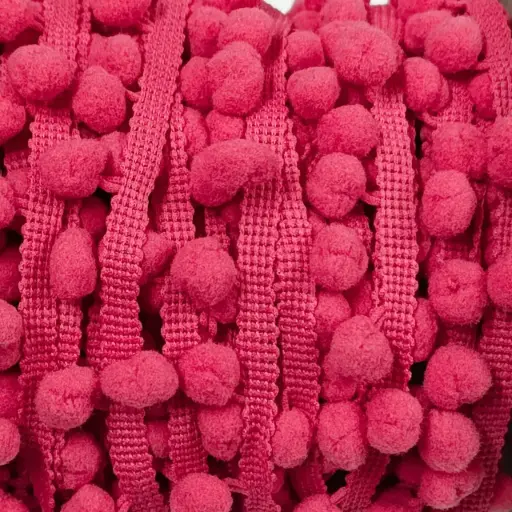 [4893] Tira Pom Pom - Rosa Mexicano