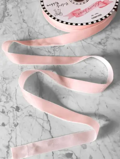 Liston Terciopelo - Rosa Pastel
