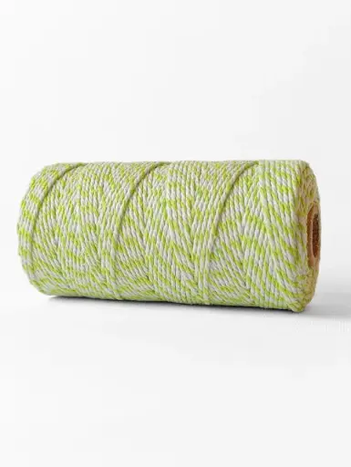 [4939] Bakers Twine - Blanco y Verde Lima