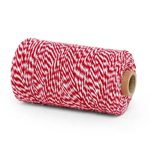 [4949] Bakers Twine - Blanco y Rojo