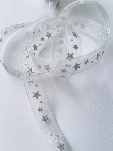 Organza Estampada - Estrellas