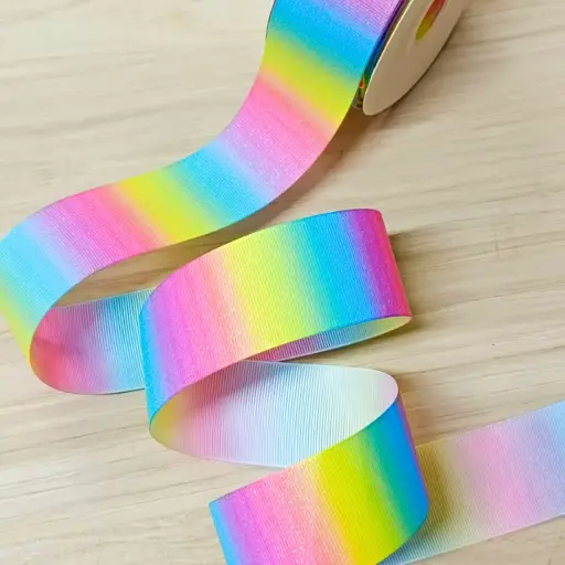 [5106] Listón Popotillo Estampado - Unicornio