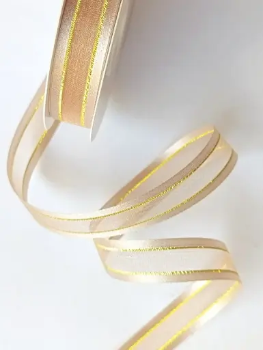 [5131] Organza filo Satín Metálico - Safari