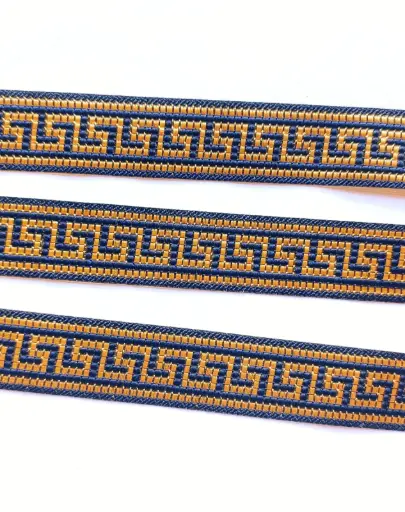 [5185] MH - Tira Listón Greca - Azul Marino