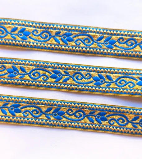 [5196] MH - Tira Hindú Floral - Azul