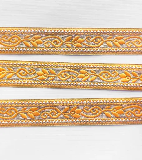 [5198] MH - Tira Hindú Floral - Amarillo