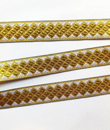 [5202] MH - Tira Diamante Oro - Blanco