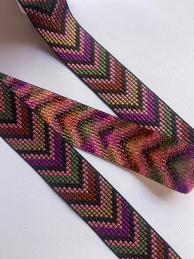 [5216] MH - Mosaico Bordado - Flechas Cafe