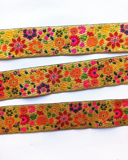 [5227] MH - Tira Bordada - Primavera Floral