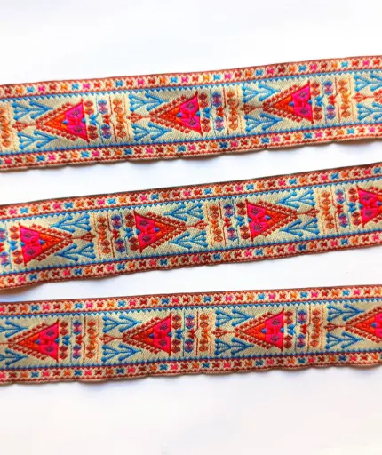 [5232] MH - Tira Bordada - Tribal Beige