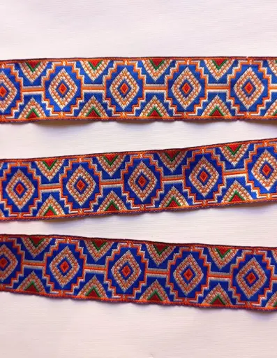 [5234] MH - Tira Bordada - Folklorico Azul