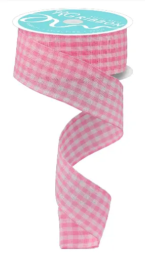 Listón de Cuadros - Rosa y Blanco