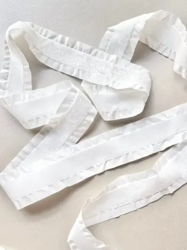Listón Terciopelo Plisado Duquesa - Blanco