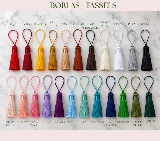 Borlas / Tassels de Seda 13 cm de largo